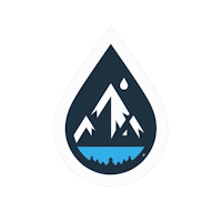 PEAX logo showing mountains and a lake in the shape of a drop of water 